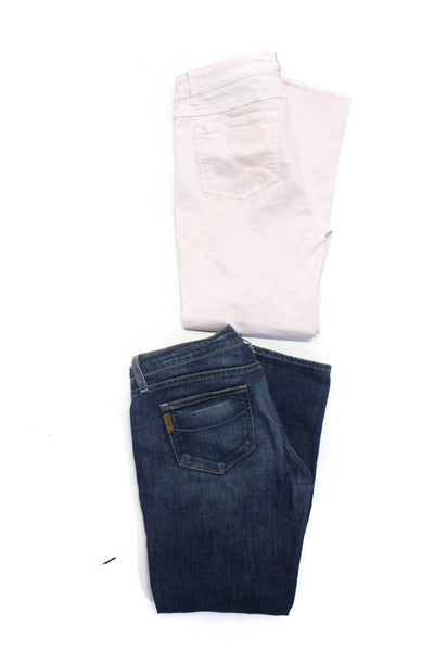 Paige Ecru Womens Venice Cropped Jeans Blue Pink Size 28 4 Lot 2