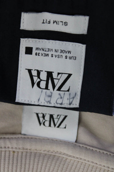 Zara Mens Tee T-Shirt Shirt Beige Size S M Lot 2