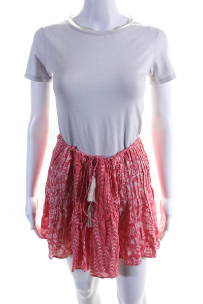 Cindigindi Womens A Line Skirt Pink White Size Small