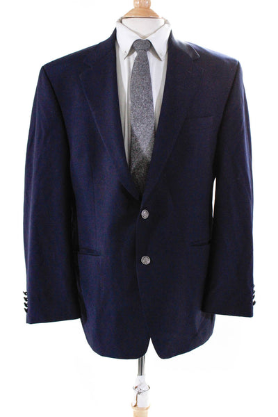 Michael Kors Mens Single Breasted Besom Pocket Suit Jacket Blue Size 2XL