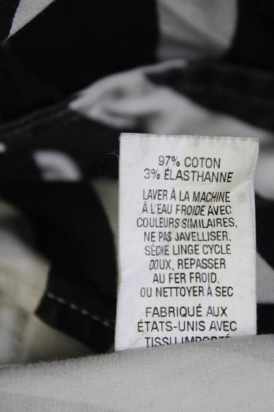 Nili Lotan Womens Cotton Zebra Print One Button Blazer White Black Size 0