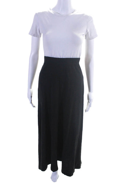 Wilt Womens Elastic Waistband Long Knit Maxi Skirt Gray Cotton Size XS