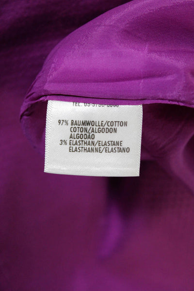 Escada Womens Cotton Wrap Pencil Skirt Fuchsia Purple Size 34