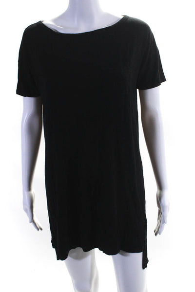 T Alexander Wang Womens Jersey Knit Crew Neck T-Shirt Dress Black Size S