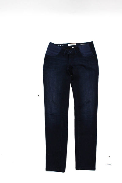 Frame Denim DL1961 Womens Mid Rise Skinny Jeans Pants Black Size 24 Lot 2