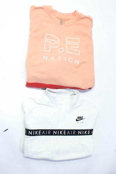 PE Nation Nike Womens Sweatshirts Pullovers Peach Size XS M Lot 2