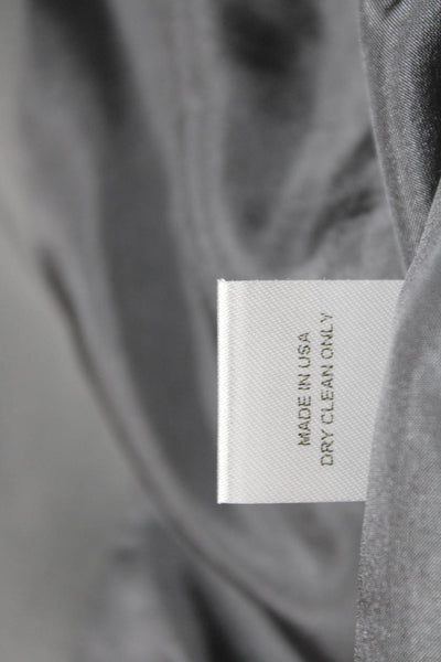 Mason Womens Woven Asymmetrical Zip Up Belted Vest Gray Size 0