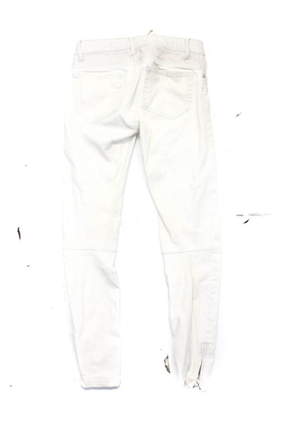 Maje Women's Cotton Low Rise Skinny Jeans White Size 34