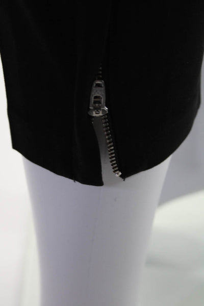 Ecru Womens Cotton Stretch Mid Rise Straight Leg Pants Black Size 10