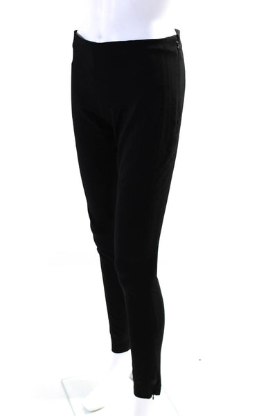 Balenciaga Womens Black Mid-Rise Pleated Side Zip Skinny Leg Dress Pants Size 40