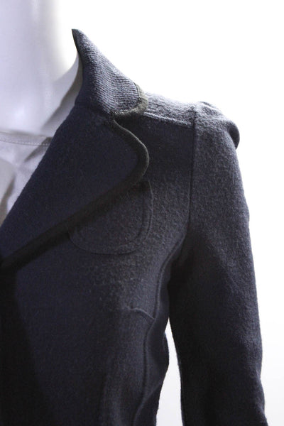 Marc Jacobs Women's Wool Knit Three Button Blazer Blue Size XS