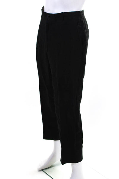 Donna Karan New York Mens Flat Front Dress Pants Trousers Black Size 34