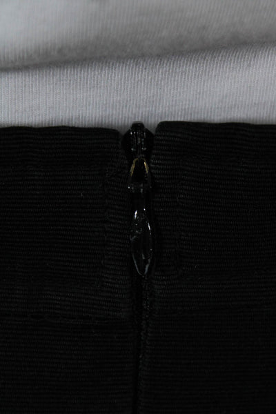 Burberrys Womens Button Waist Pencil Skirt Black Cotton Size 4