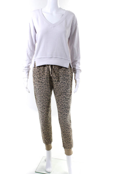 Michael Stars Womens Sweatshirt Sweatpants Lavender Size XS 0 Lot 2