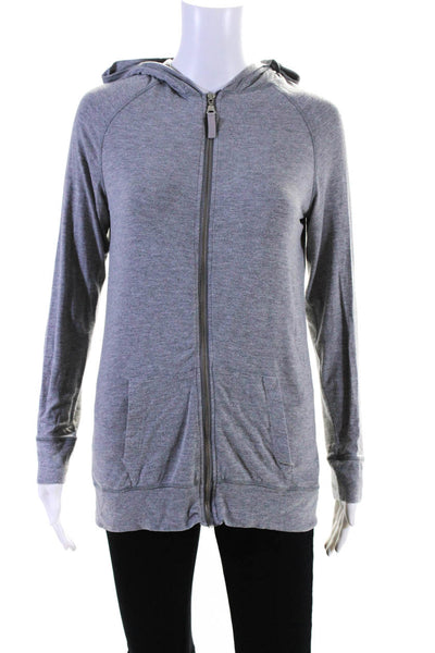 Isabella Oliver Womens Full Zipper Hoodie Gray Size Small