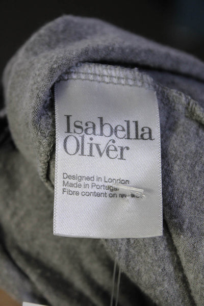 Isabella Oliver Womens Full Zipper Hoodie Gray Size Small