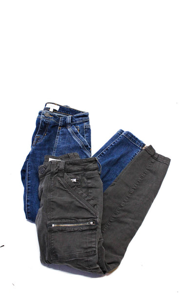 Joie Womens Cargo Skinny Jeans Blue Gray Size 24 Lot 2