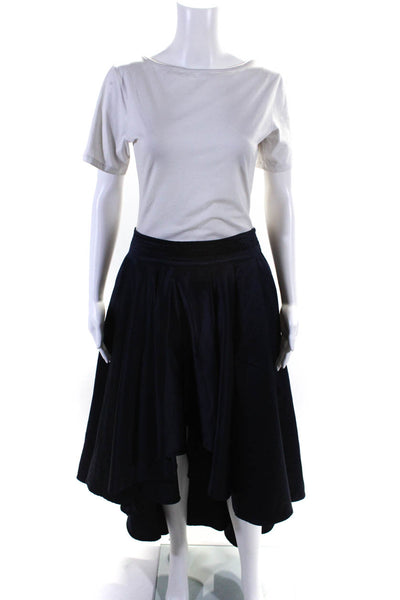 Akira Chicago Womens A Line Asymmetrical Skirt Navy Blue Size Medium