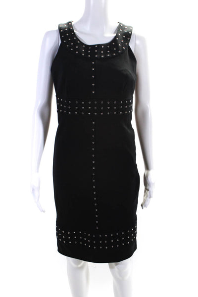 Michael Michael Kors Womens Studded Sleeveless Dress Black Size 4