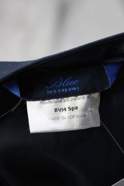 Blue Les Copains Womens Short Sleeve Knee Length Sheath Dress Blue Size 40 EU