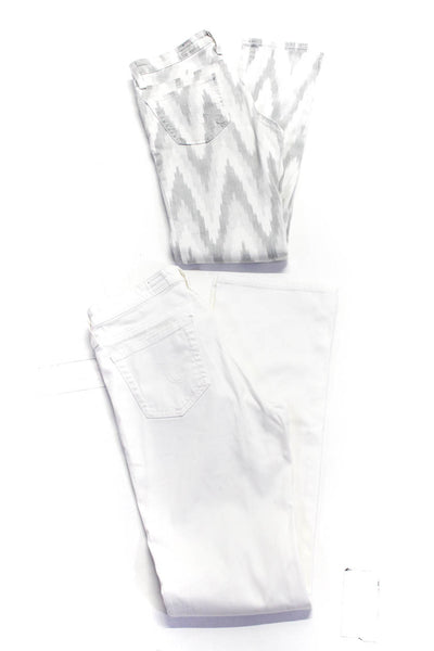 AG Adriano Goldschmied Womens Cotton Jeans White Gray Size 28R 26R Lot 2