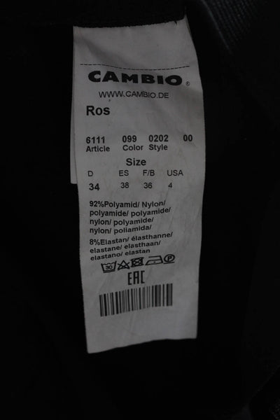 Cambio Women's Skinny Ankle Stretch Mid Rise Pants Black Size 4