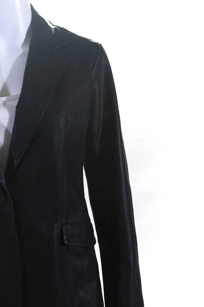 BLANKNYC Womens Solid Flap Pocket Single Button Blazer Black Size Small