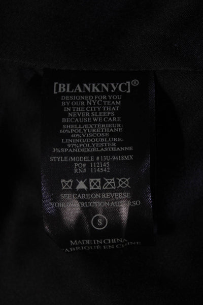 BLANKNYC Womens Solid Flap Pocket Single Button Blazer Black Size Small