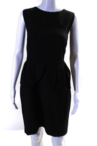W118 By Walter Baker Womens Sleeveless Textured Peplum Dress Black Size L
