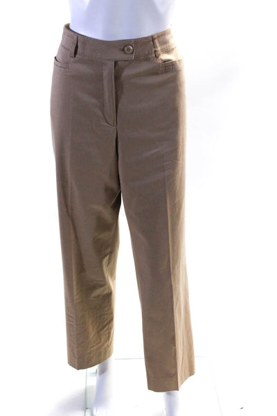 BASLER Womens Plaid Khaki Pants Suit Pink Brown Beige Size IT 40