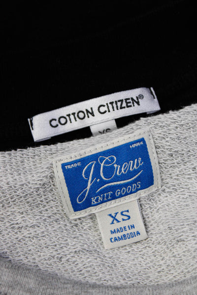 Cotton Citizen J Crew Womens Cropped Tee Shirt Tops Black Gray Size XS Lot 2