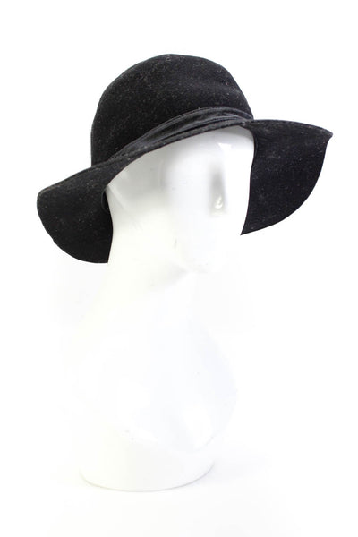 Theory Womens Wool Wide Brim Style Hat Accessory Black Size One Size