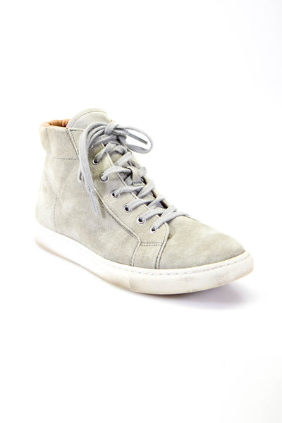 Polo Ralph Lauren Womens Lace Up High Top Dree Sneakers Gray Suede Size 8