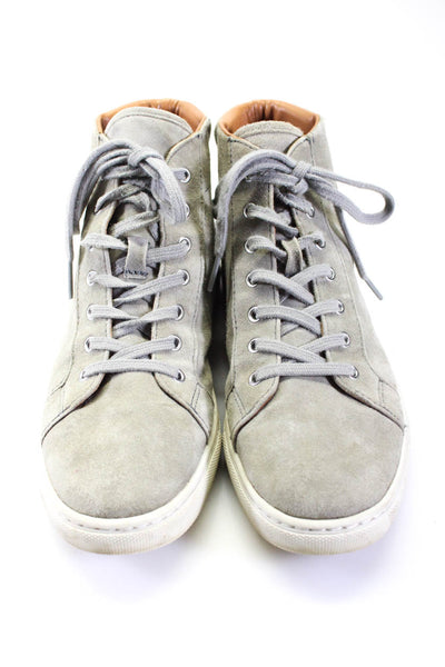 Polo Ralph Lauren Womens Lace Up High Top Dree Sneakers Gray Suede Size 8