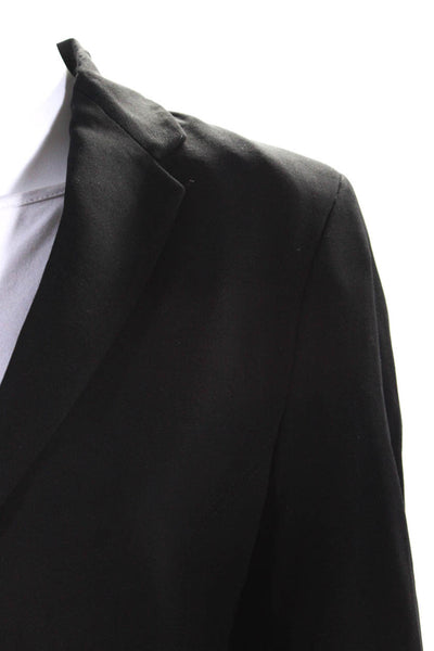 Les Copains Womens Wool Notched Collar Blazer Jacket Pants Suit Black Size 44