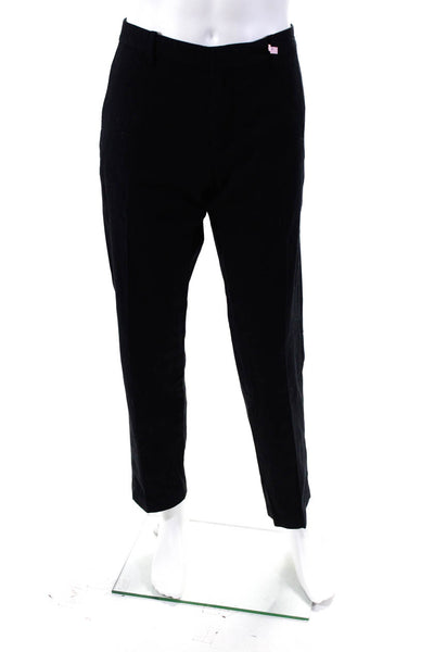 Vince Mens Tapered Slim Leg Pleated Chino Dress Pants Black Size 34