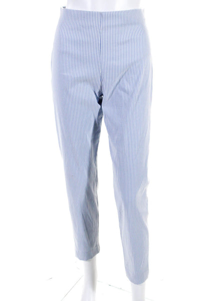 D. Exterior Womens Cotton Stripe Slim Straight Darte Dress Pants Blue Size EUR42