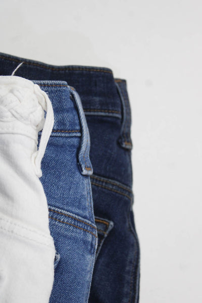 J Brand Women's Cotton Mid Rise Skinny Jeans Blue White Size 25 Lot 3