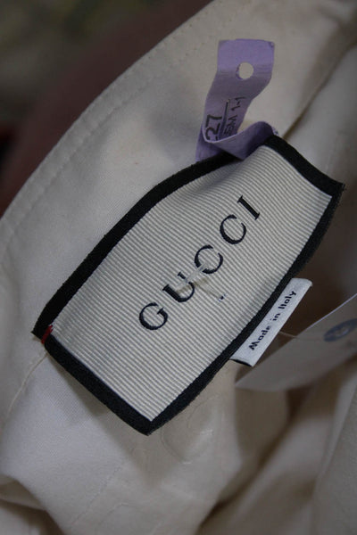Gucci Womens Le Rose Di Eliogabalo Web Stripe Utility Jumpsuit Ivory Size Small
