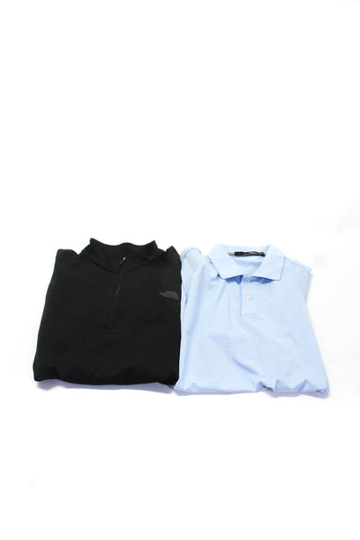 RLX Ralph Lauren Men's Polo Shirt 1/4 Zip Pullover Blue Black Size M XL Lot 2