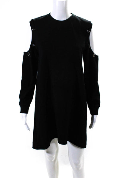 Prose & Poetry Womens Navy Gromit Cold Shoulder Long Sleeve A-Line Dress Size S