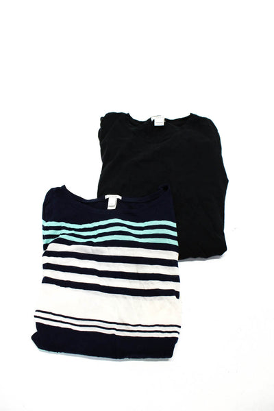J.Crew Women's T-Shirt Black Stripe Lot 2 Size XXS