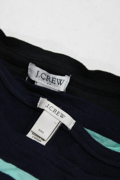 J.Crew Women's T-Shirt Black Stripe Lot 2 Size XXS