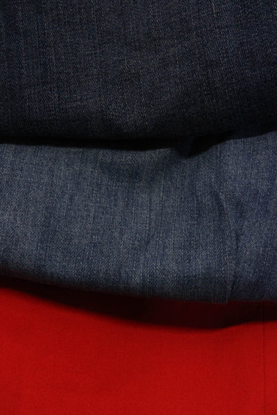 J Brand J Crew Womens Skinny Jeans Pencil Skirt Blue Red Size 26 27 2 Lot 3