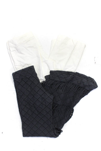 Elie Tahari Night Cap Womens Fringed Texture Flare Straight Pants Size 1 2 Lot 2