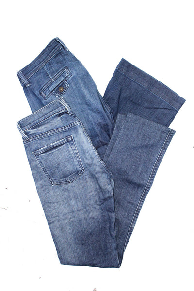 7 For All Mankind Womens Buttoned Pocket Capri Slim Jeans Blue Size 26 Lot 2