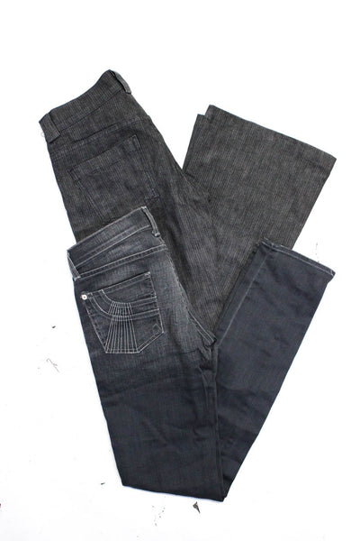 7 For All Mankind Womens Striped Flare Skinny 5-Pocket Jeans Gray Size 26 Lot 2