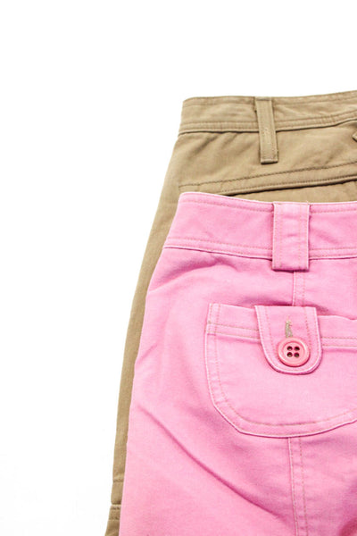Joie Nanette Lepore Womens Cotton Straight Leg Capris Brown Pink Size 26 4 Lot 2