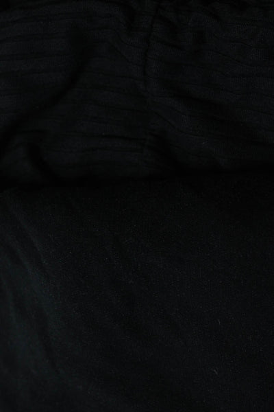 Stateside Womens Crewneck Ribbed Hooded Sweatshirt Black Size XS/S Lot 2