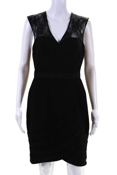 Tracy Reese New York Womens Sweetheart Lace Midi Dress Black Size 6